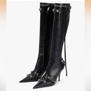Elegant Black Knee-High Women's Boots